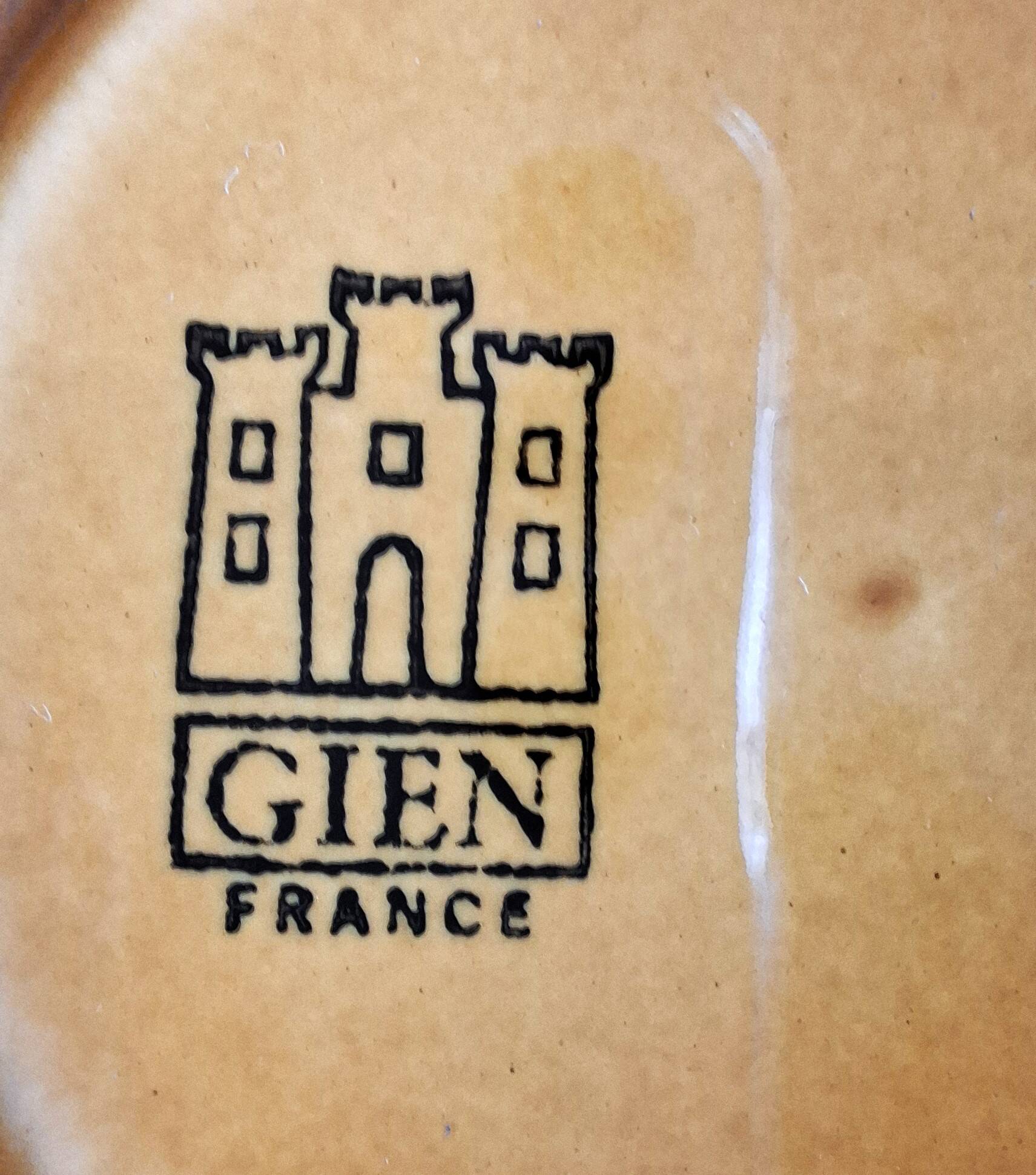 Glazed ceramic plates Gien