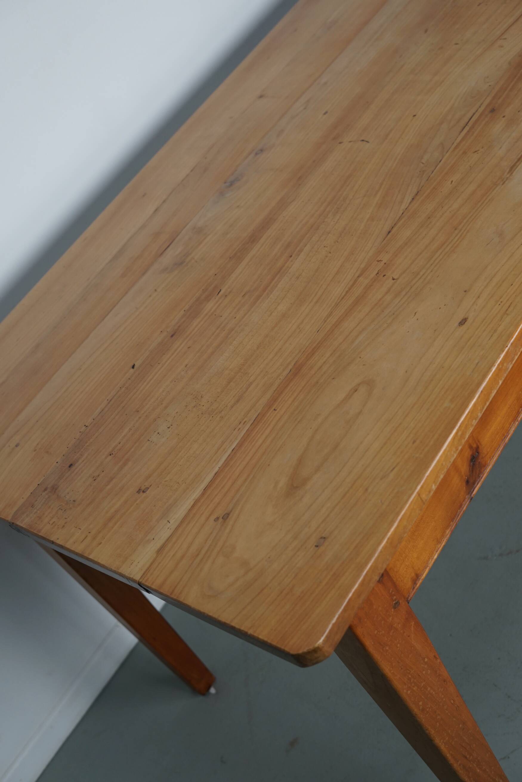 Vintage Cherry 20th Century French Rustic Farmhouse Dining Table