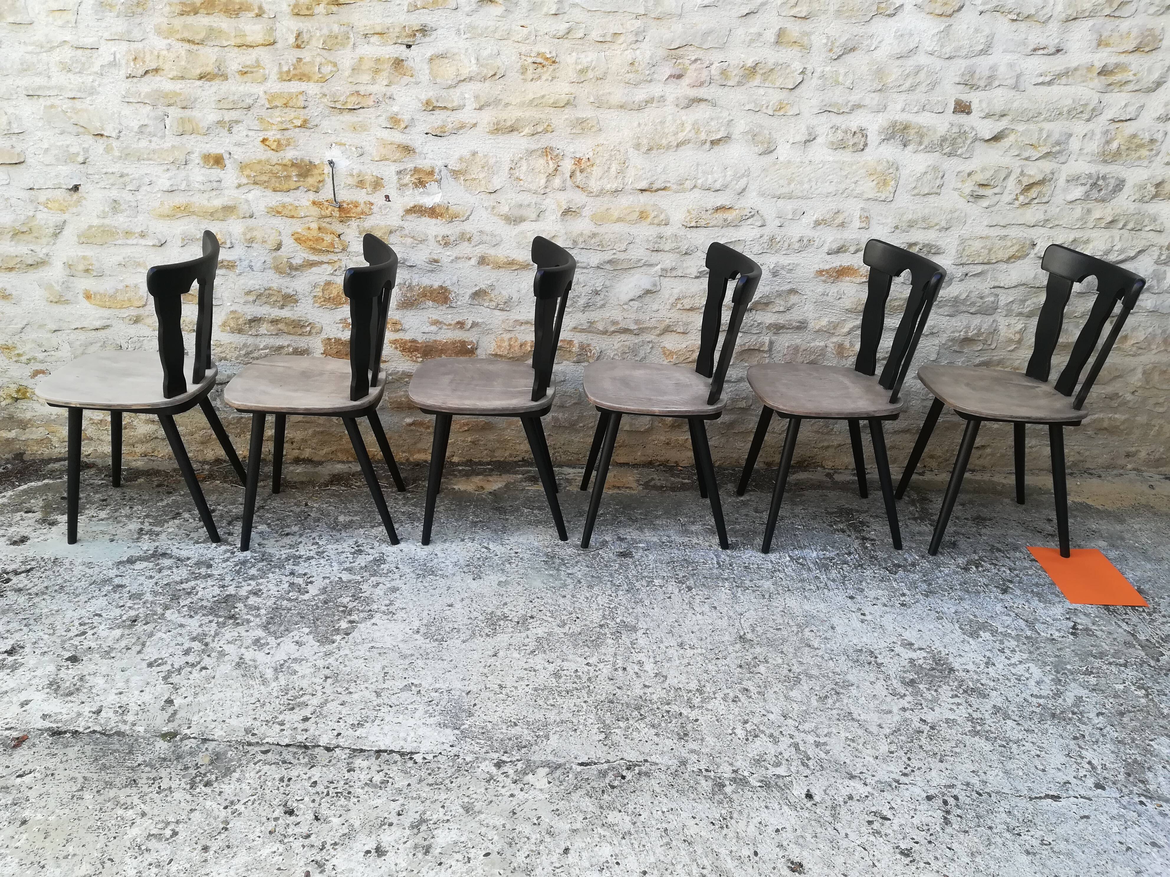 Lot of 12 bistro chairs