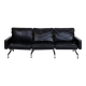 Canapé PK31 - 3 places - cuir noir - Poul Kjærholm - E. Kold Christensen - années 1960