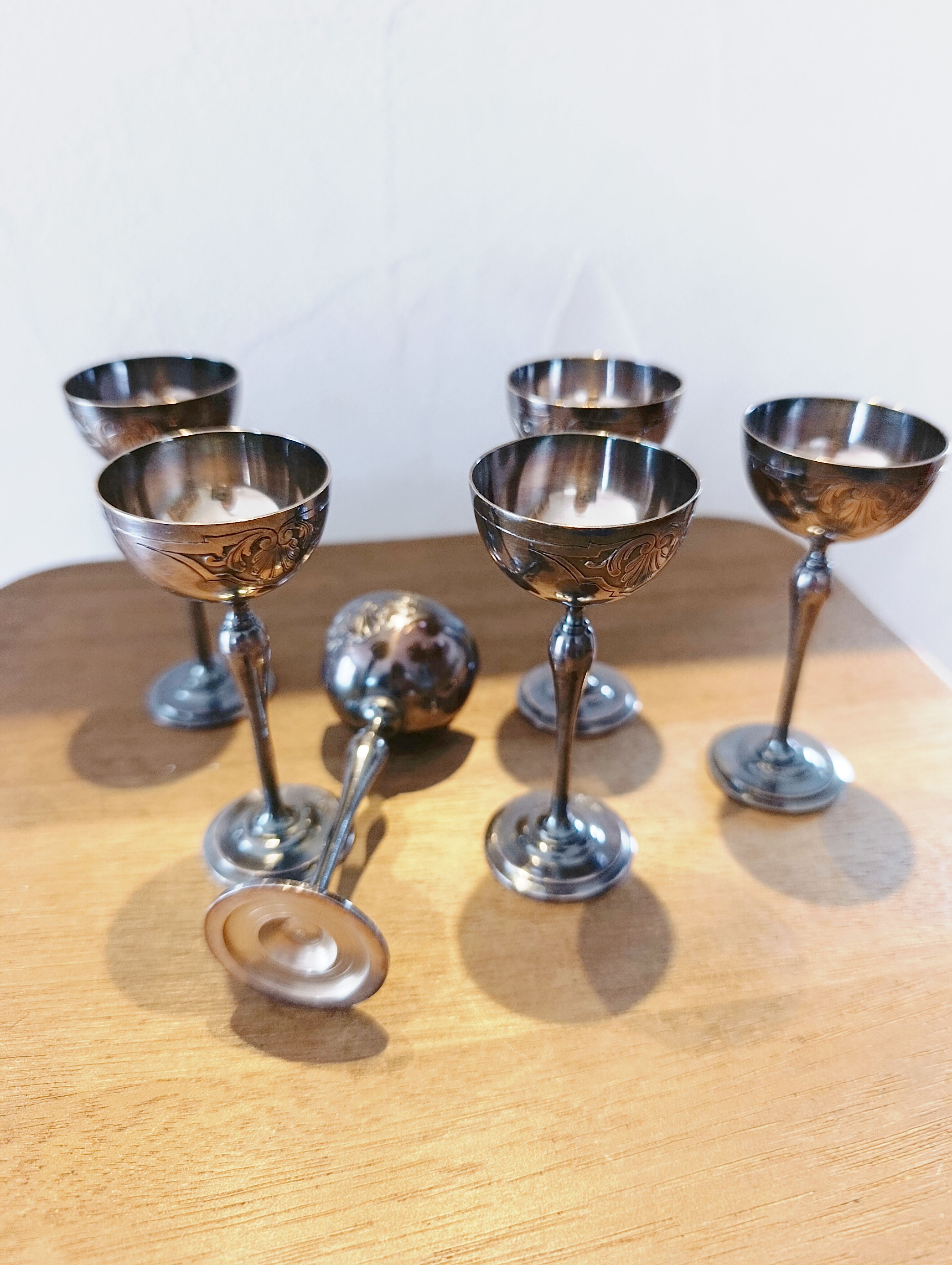 Antique liqueur glasses