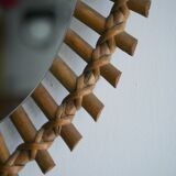 Large bamboo mirror, Italy, 1960s