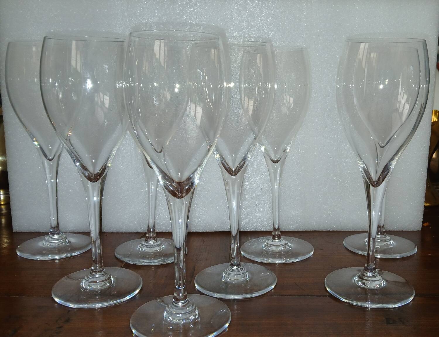 8 Baccarat water glasses signed Saint Remy model