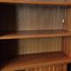 Vintage: Wooden display cabinet with 5 shelves, 4 wooden legs.