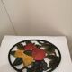 Dessous de plat en fonte  decore fleur et legume