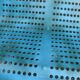 Banc public pour jardin metal perforé