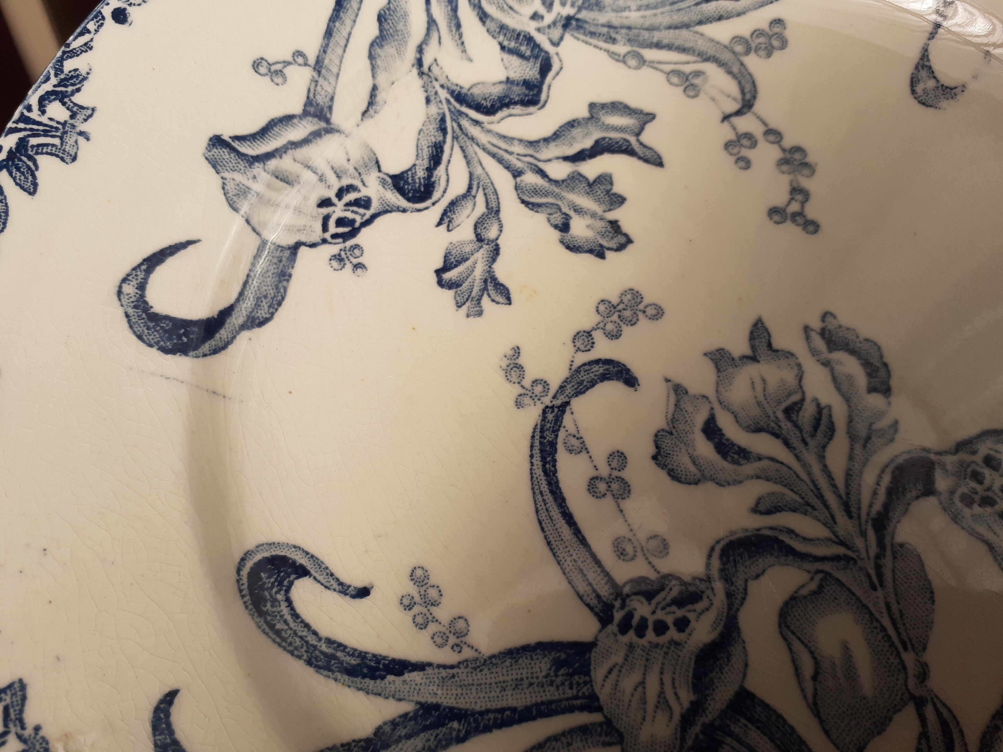 6 plates with dessert iris Clairefontaire