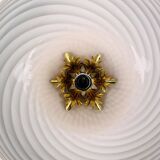 Large swirling Italian pendant lamp in pink Murano glass, 1970s.