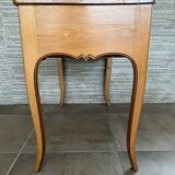 5-drawer desk 1940 in light oak, curved legs