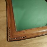 Vintage leather mirror