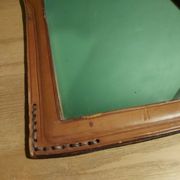 Vintage leather mirror