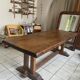 Solid wood farmhouse table
