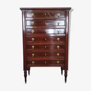 Semainier Louis XVI mahogany