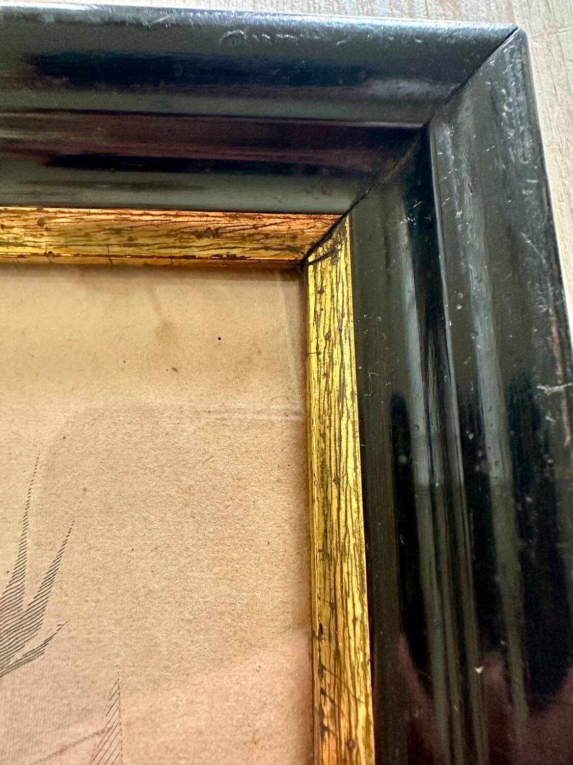 Ancienne, gravure de mode encadrée