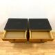 Set of 2 retro bedside tables, veneered wood, 1960s