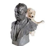 Bronze bust of a gentleman with knighthood order – Frantz Vermeylen, 1921