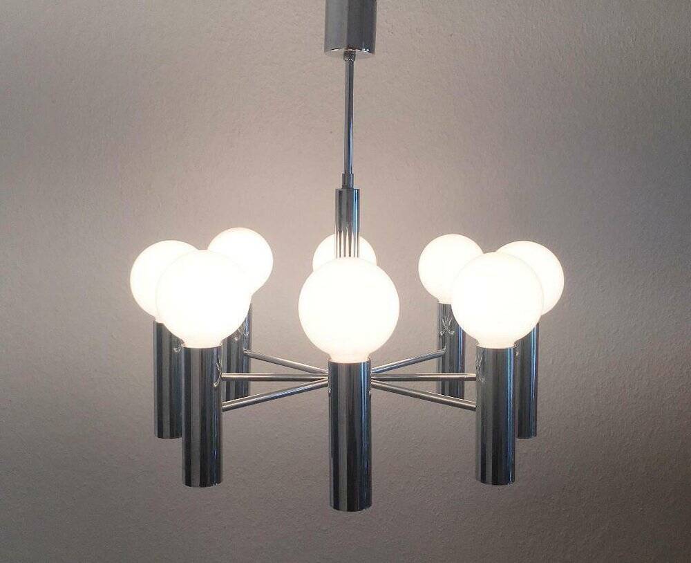 Mid-century German spatial chandelier by Hustadt Leuchten, 1960s.