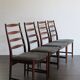 Ensemble de chaises de salle à manger en bois foncé danois par Arne Vodder, années 1960.