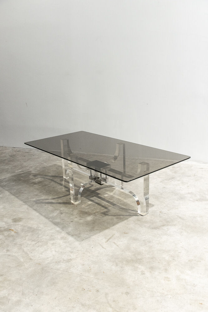 Plexiglass coffee table by Michel Dumas circa 1970'