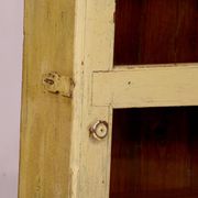 old Art Deco wall showcase in original yellow teak
