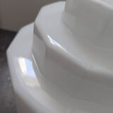 Vintage Skyscraper ceiling light, opaline glass table lamp, Bauhaus.