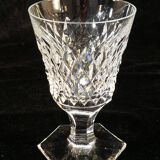 9 water glasses in crystal cut with diamond tip cristallerie de lorraine