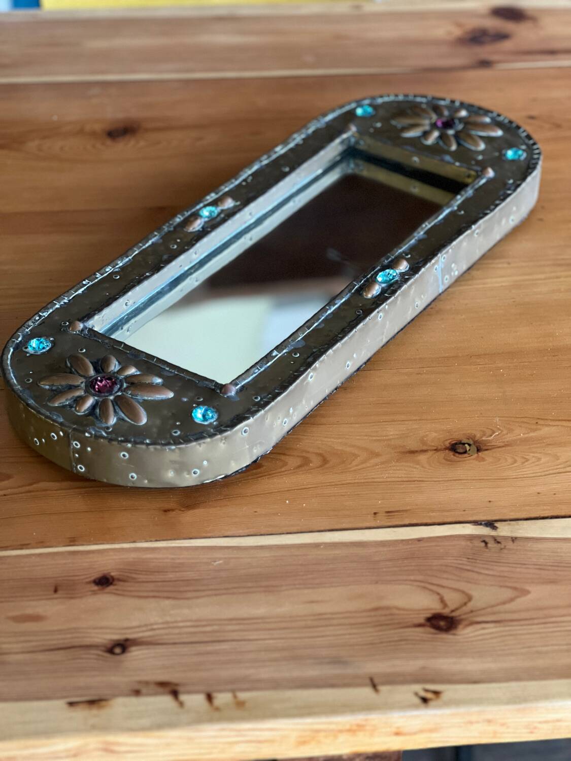 Miroir en laiton année 50