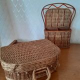 Vintage flat basket