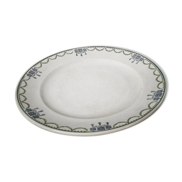 Assiette sur piedouche terre de fer - l'Amandinoise