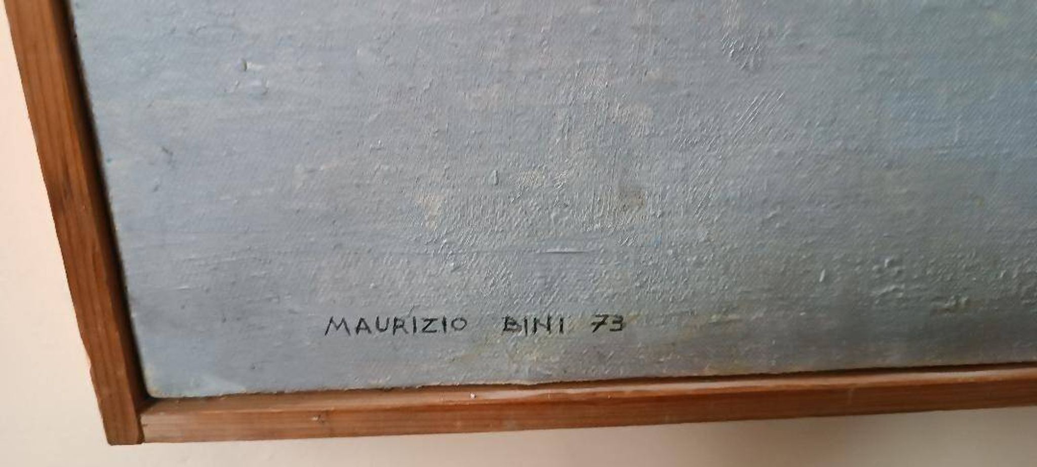 Abstract painting by Maurizio Bini (1940), signed and dated 1972