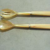 Art deco horn salad servers