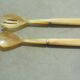 Art deco horn salad servers