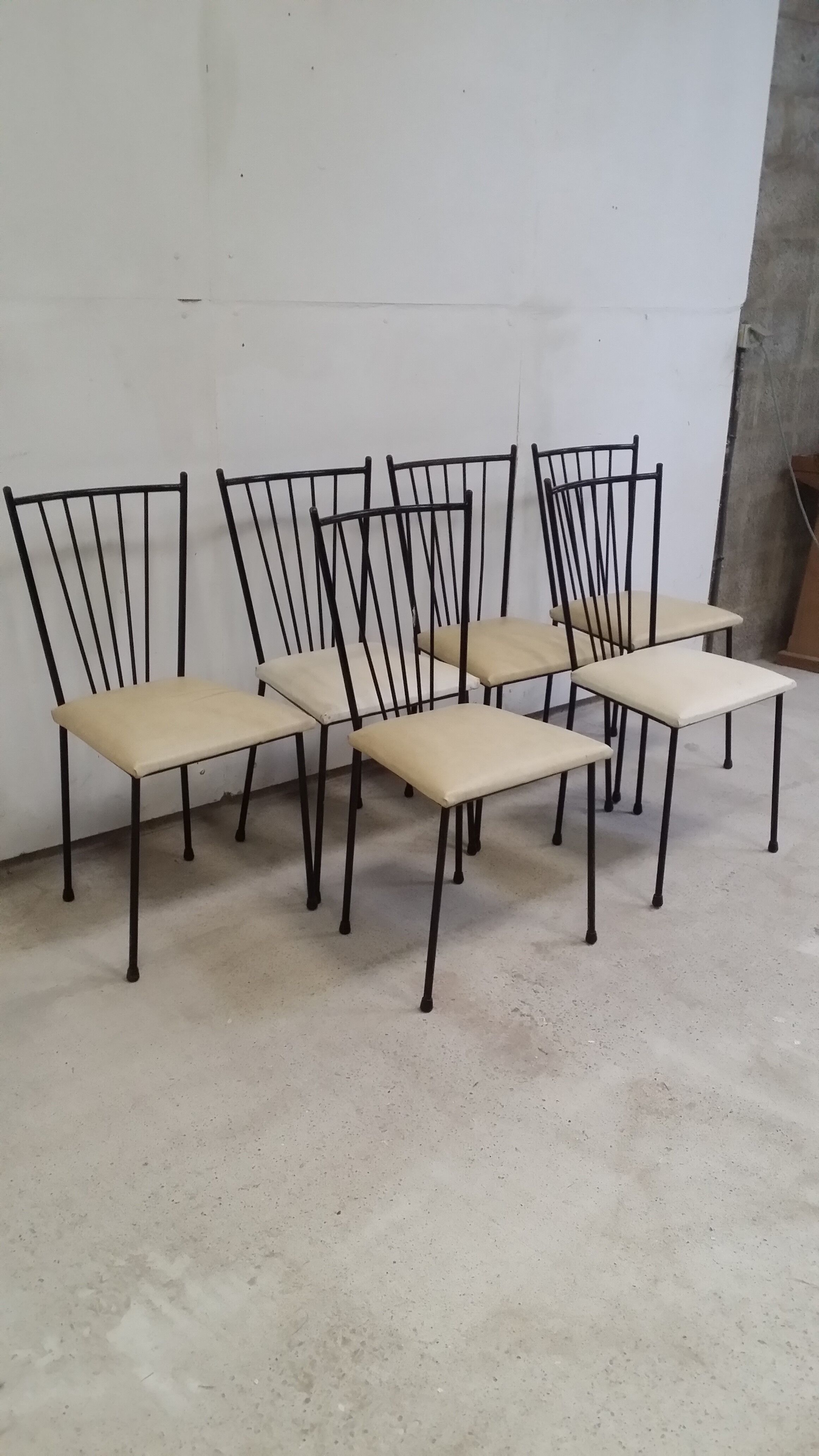 6 Colette Gueden chairs 1950