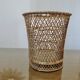 Rattan wastebasket, office, 1960 1970