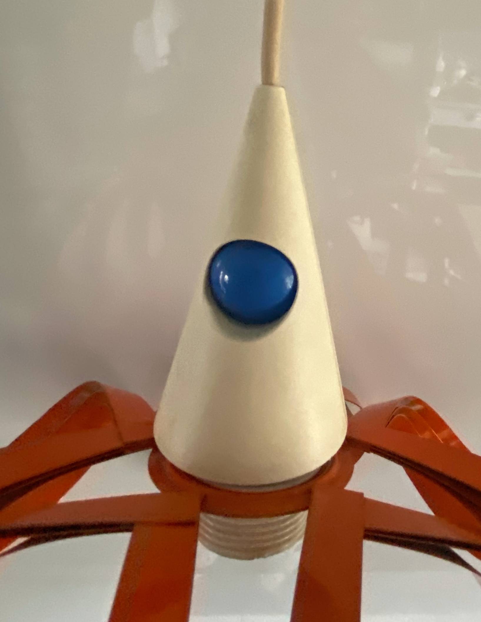 Scandinavian ceiling pendant lamp Space age Sputnik 70' vintage