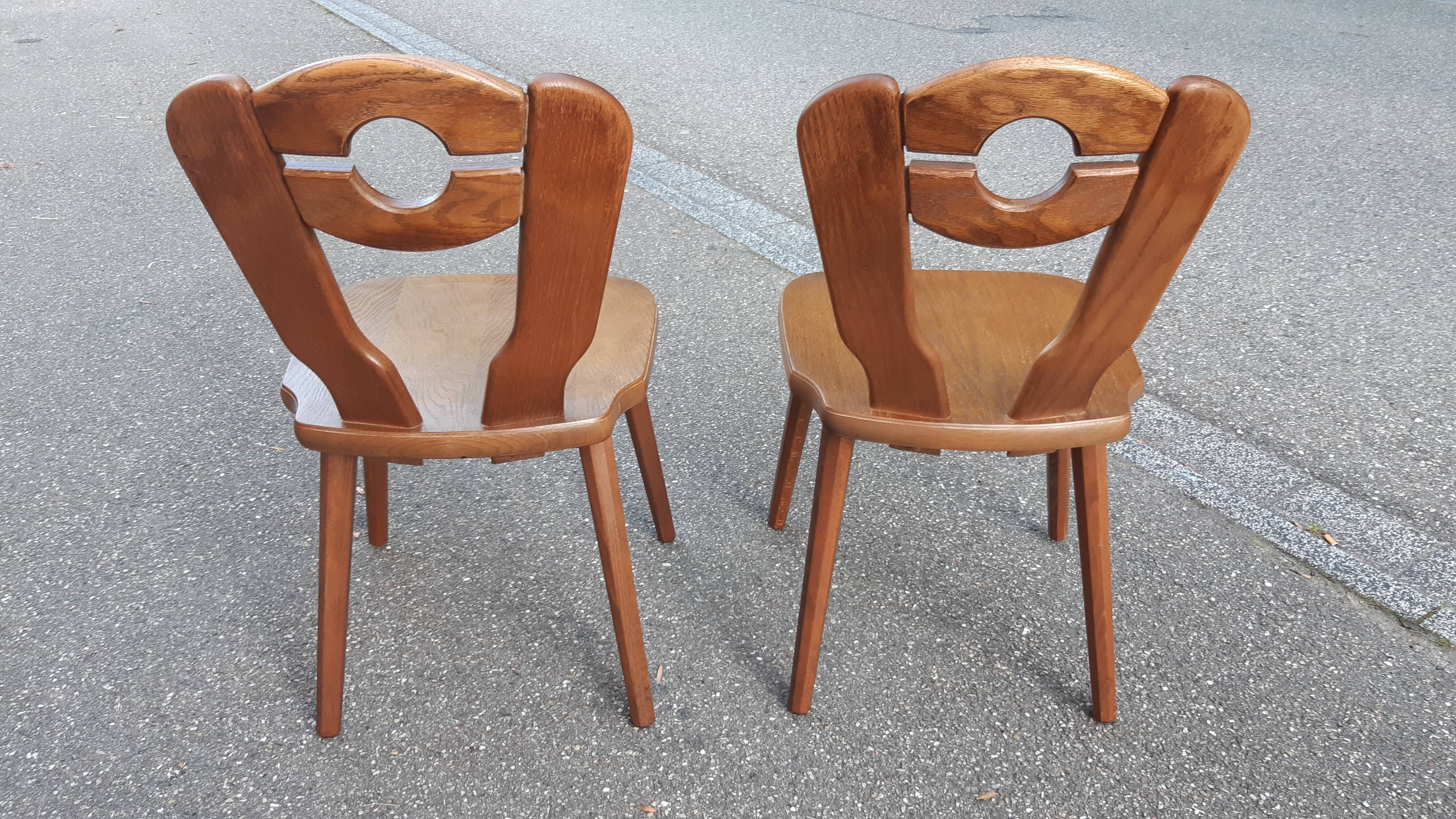 Brutalist mountain chalet decor chairs set of 2