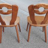 Brutalist mountain chalet decor chairs set of 2