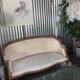 Louis XV style three-seater basket sofa