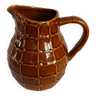 Saint Clément pitcher, rope pattern, vintage 1950s