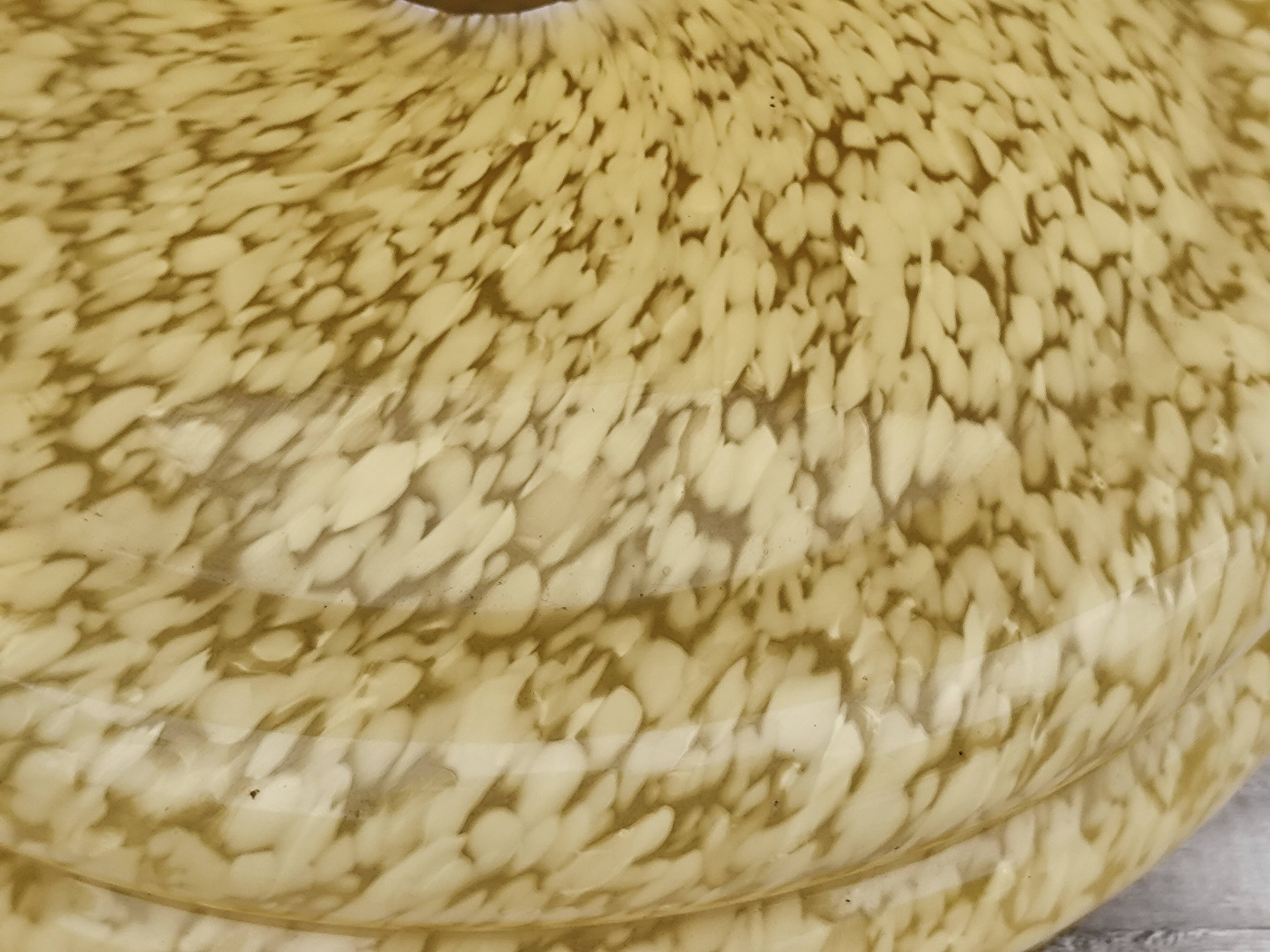 Speckled yellow clichy glass globe