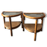 2 vintage bedside tables