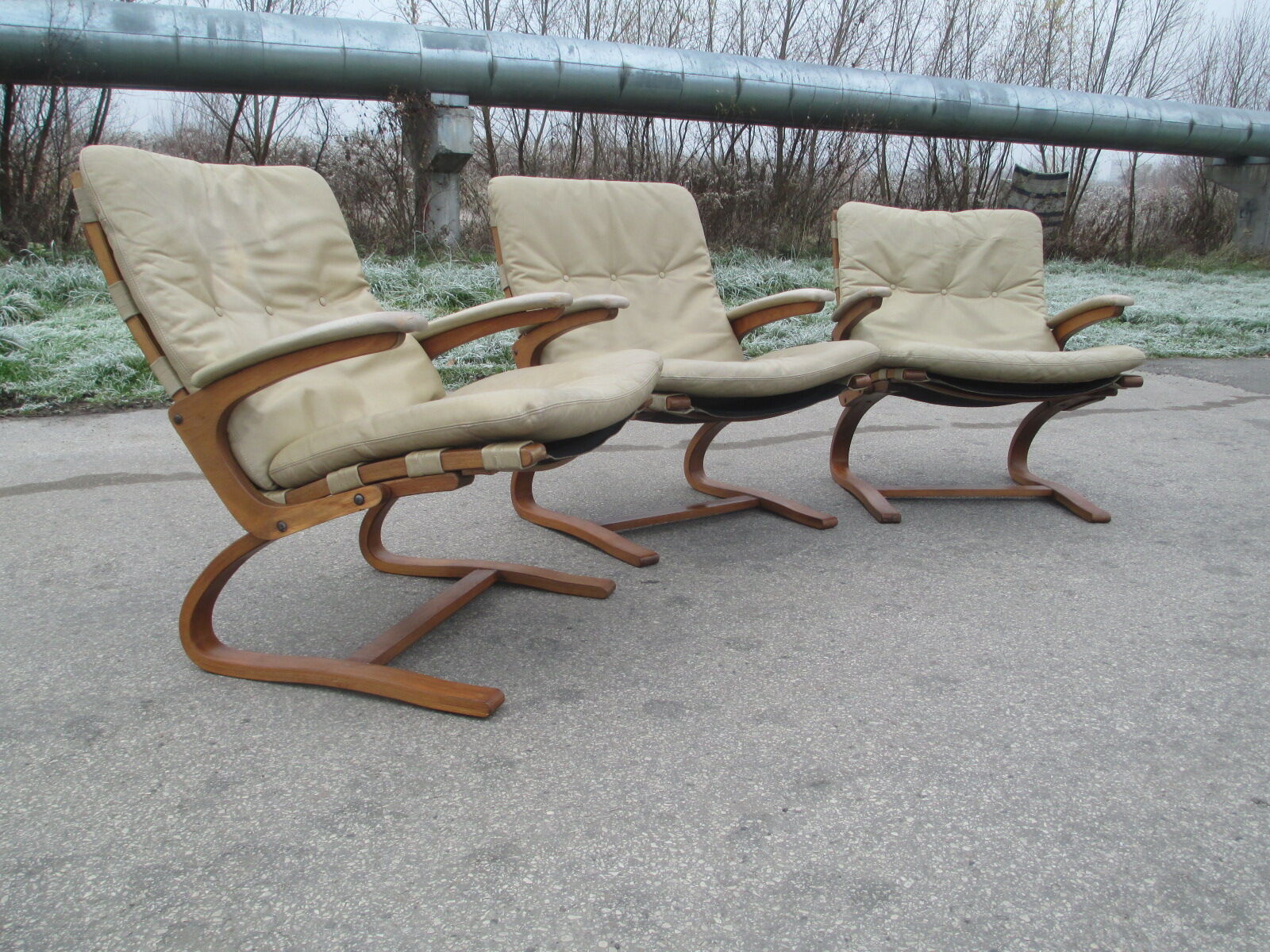 Set of Three Armchairs, Rybo Rykken & Co., Norway, 1970s