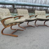 Set of Three Armchairs, Rybo Rykken & Co., Norway, 1970s