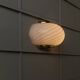 Vintage Murano white opaline glass wall lamp with brass fittings, 1970s Hollywood Regency, Italy
