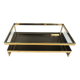 Vintage two tier belgochrom 23kt coffee table, 1970s