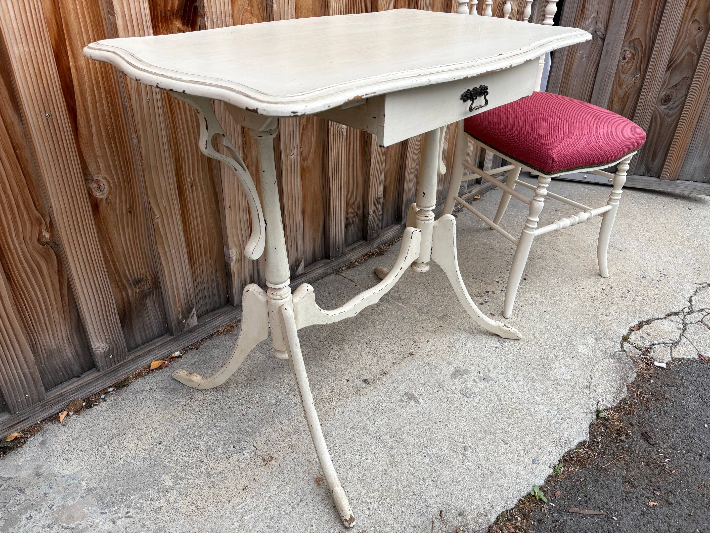 Antique dressing table with Napoleon III style chair