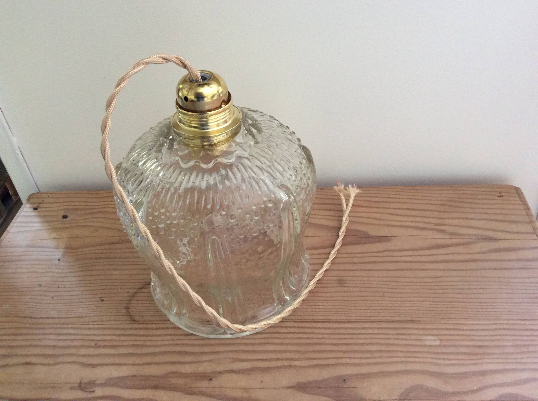Glass globe pendant light