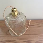 Glass globe pendant light