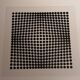 Sérigraphie Vasarely - "Cinétique Profonde" - Illusion 3D & Noir et Bl