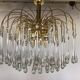 Mid-century waterfall hanging lamp with glass drops